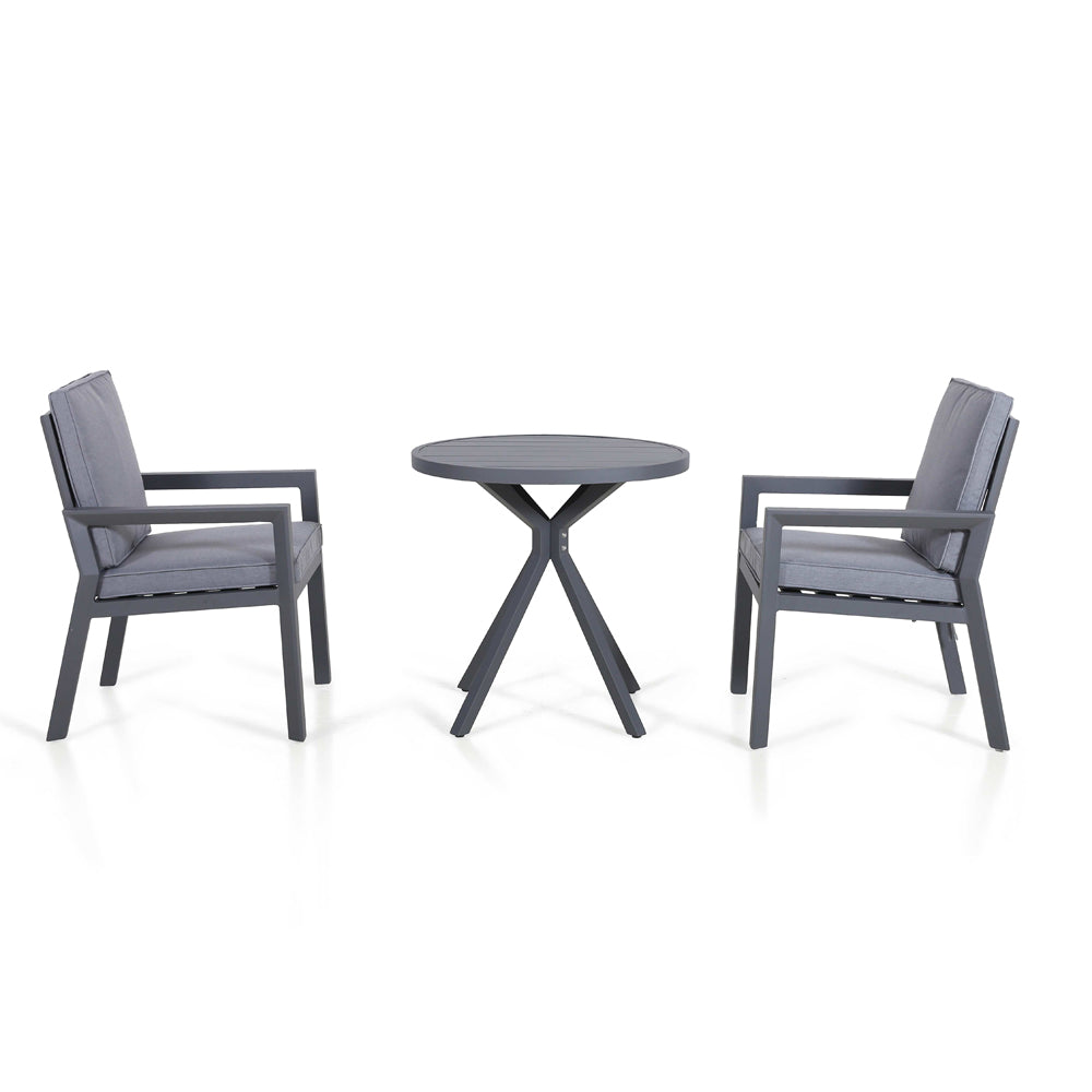Product photograph of Maze New York 3 Piece Bistro Set Grey from Olivia's.