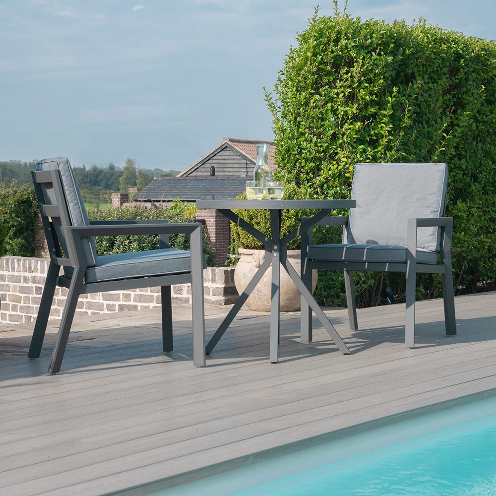 Product photograph of Maze New York 3 Piece Bistro Set Grey from Olivia's.