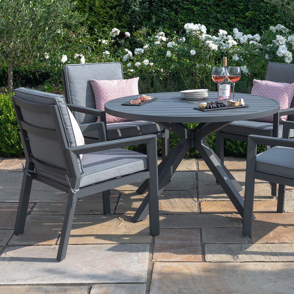 Product photograph of Maze New York 4 Seat Dining Set Grey from Olivia's.