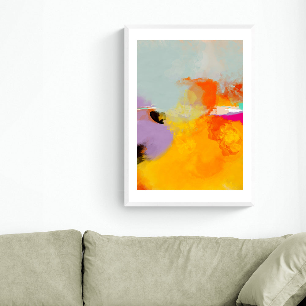 Product photograph of Yellow Blush Ii By Ana Rut Bre - A1 White Framed Art Print from Olivia's.