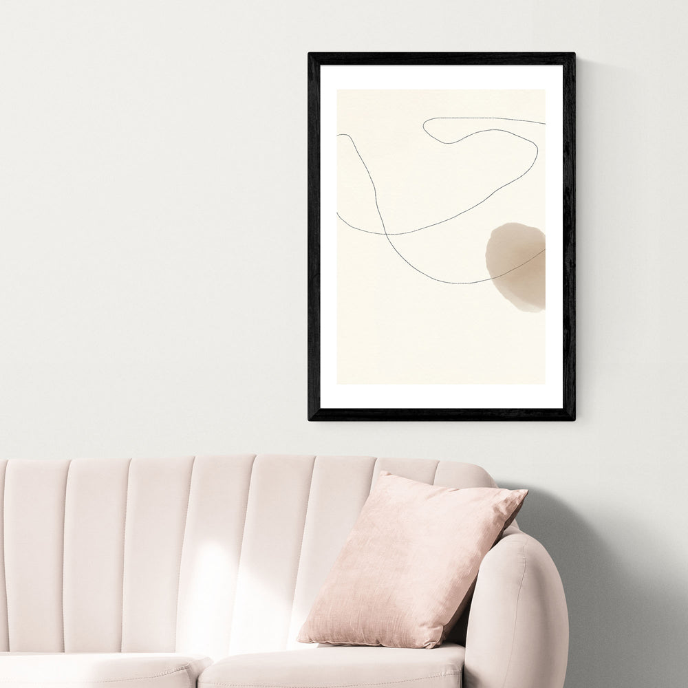 Product photograph of Swirl I By Anna Johansson - A2 Black Framed Art Print from Olivia's.