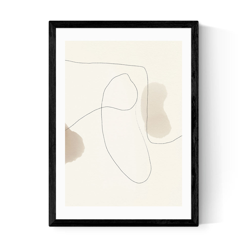 Product photograph of Swirl Ii By Anna Johansson - A2 Black Framed Art Print from Olivia's