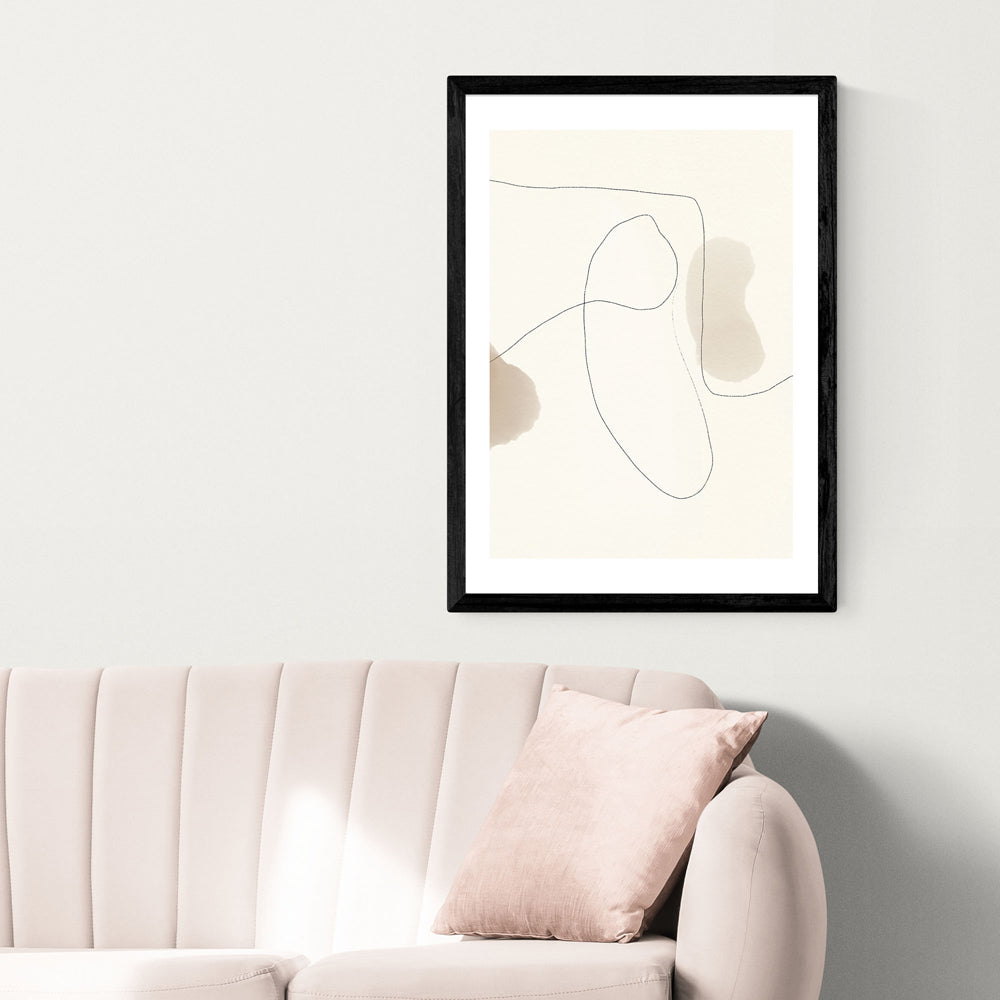 Product photograph of Swirl Ii By Anna Johansson - A2 Black Framed Art Print from Olivia's.