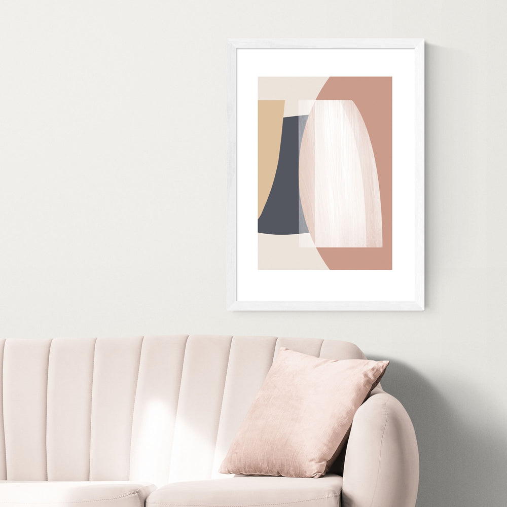 Product photograph of Abstract Vi By Anna Mainz - A2 White Framed Art Print from Olivia's