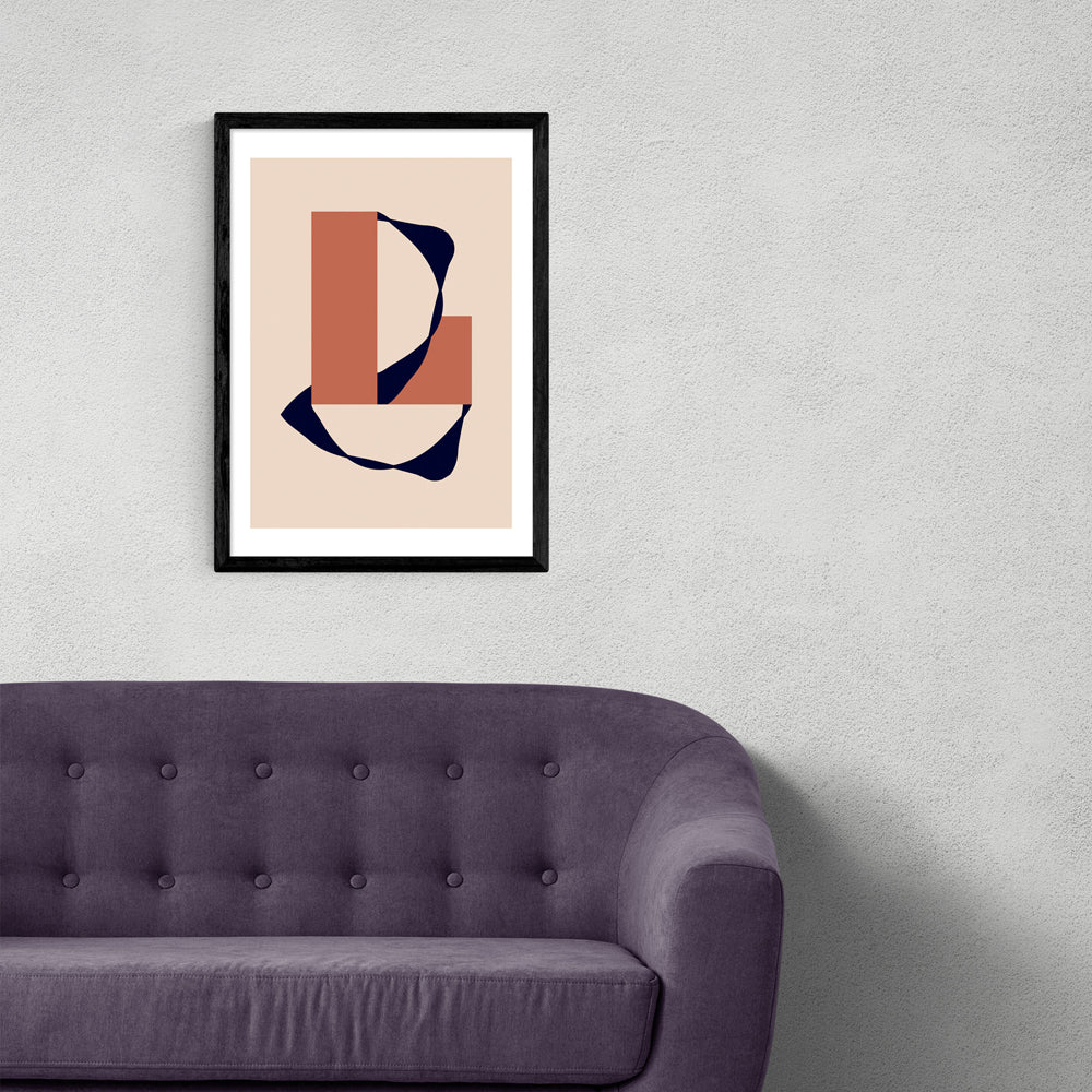 Product photograph of Form Xxiv By Anna Mainz - A3 Black Framed Art Print from Olivia's.