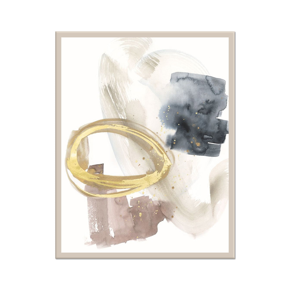 Product photograph of Olivia S Golden Ring I Oak Framed Wall Art Multicoloured from Olivia's