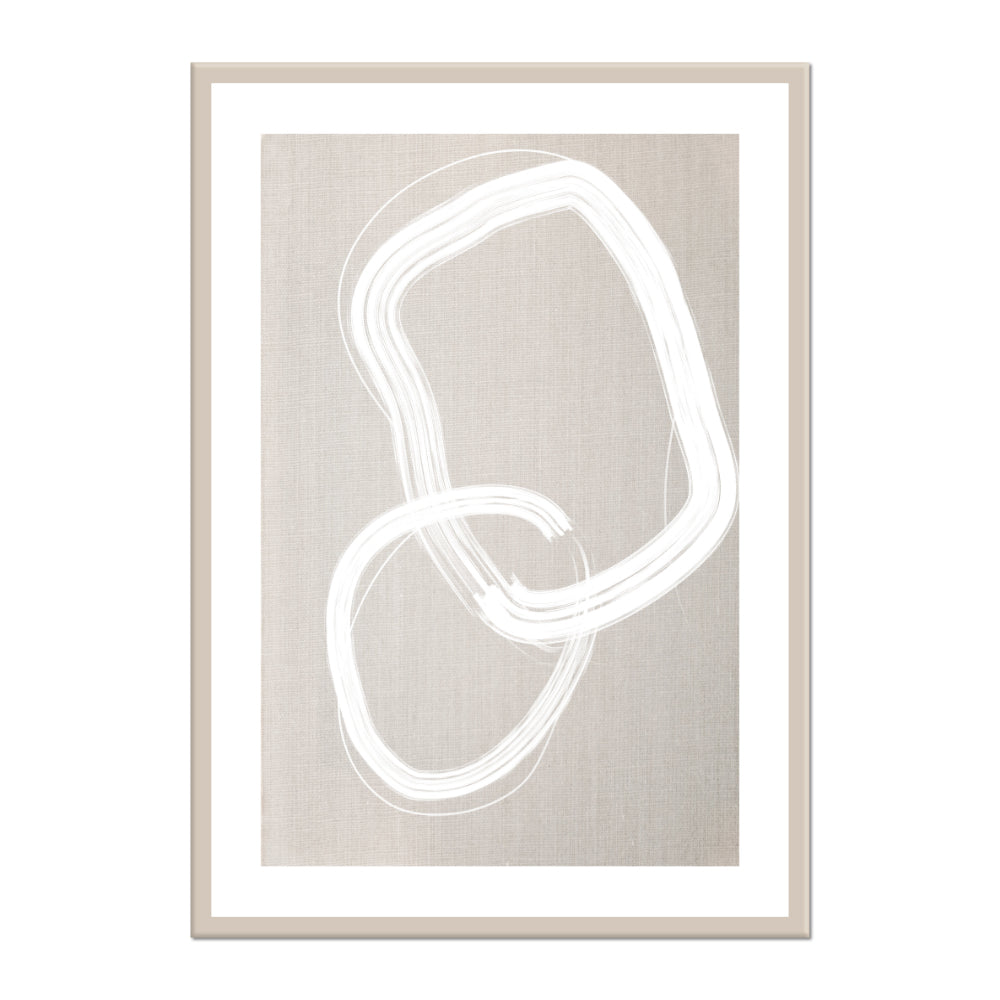 Product photograph of Olivia S Lines No 2 Oak Framed Wall Art Neutral Outlet from Olivia's