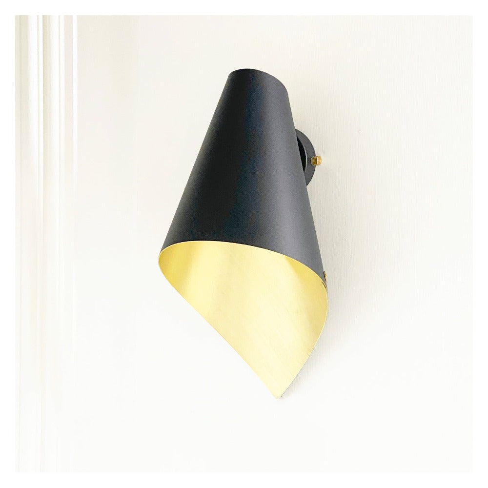 Product photograph of Arcform Lighting - Arc Wall Light In Gold Black Maxi from Olivia's