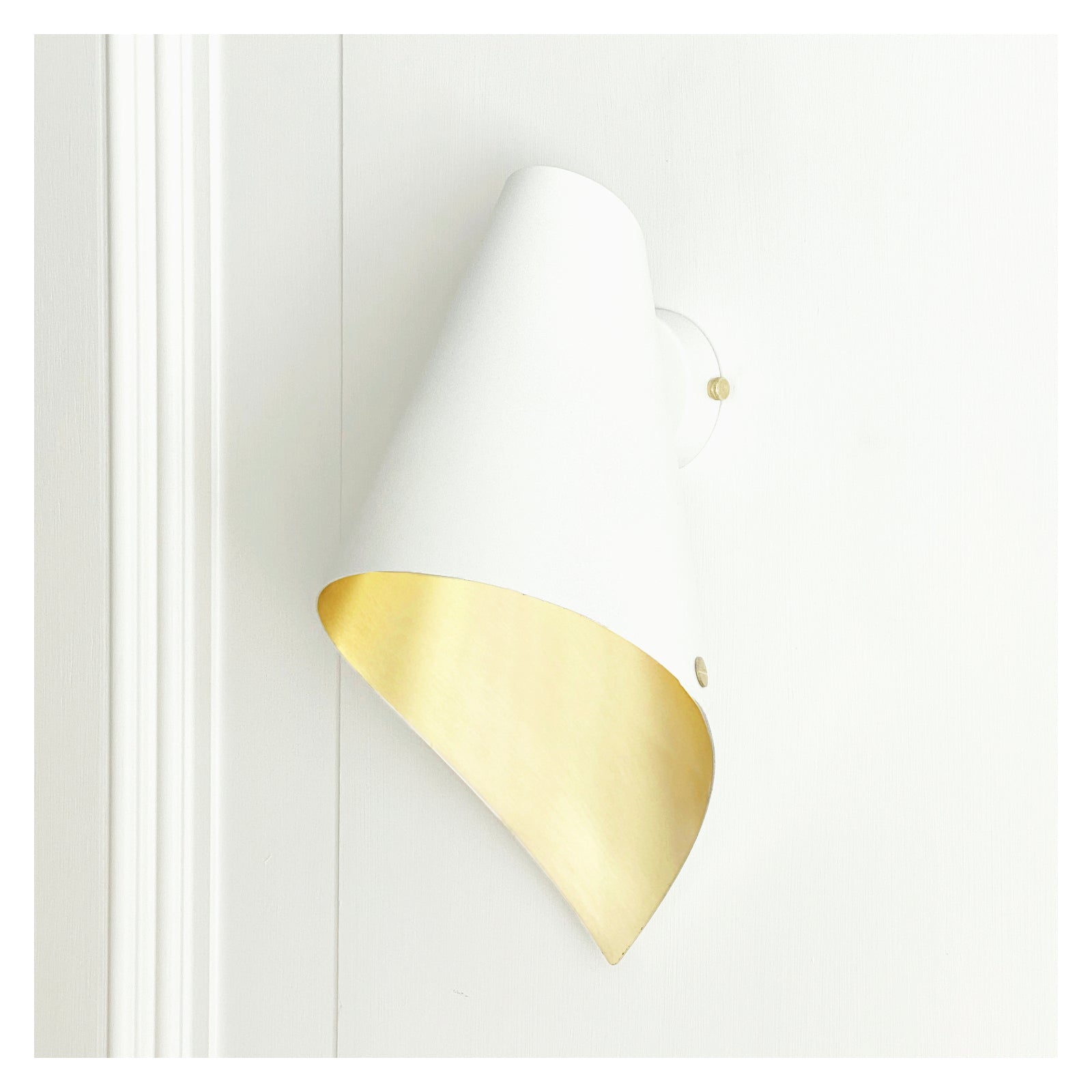 Product photograph of Arcform Lighting - Arc Wall Light In Gold White Maxi from Olivia's