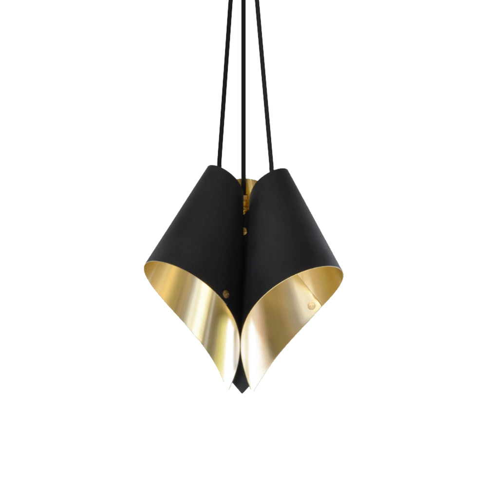 Product photograph of Arcform Lighting - Arc Cluster Light In Brushed Brass Black Standard from Olivia's.