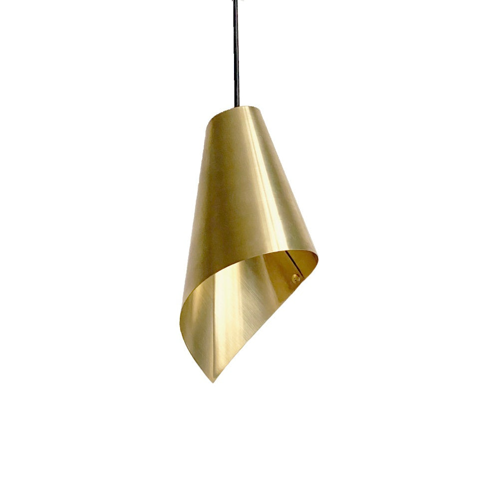 Product photograph of Arcform Lighting - Arc Single Pendant Light In Brushed Brass Maxi from Olivia's.