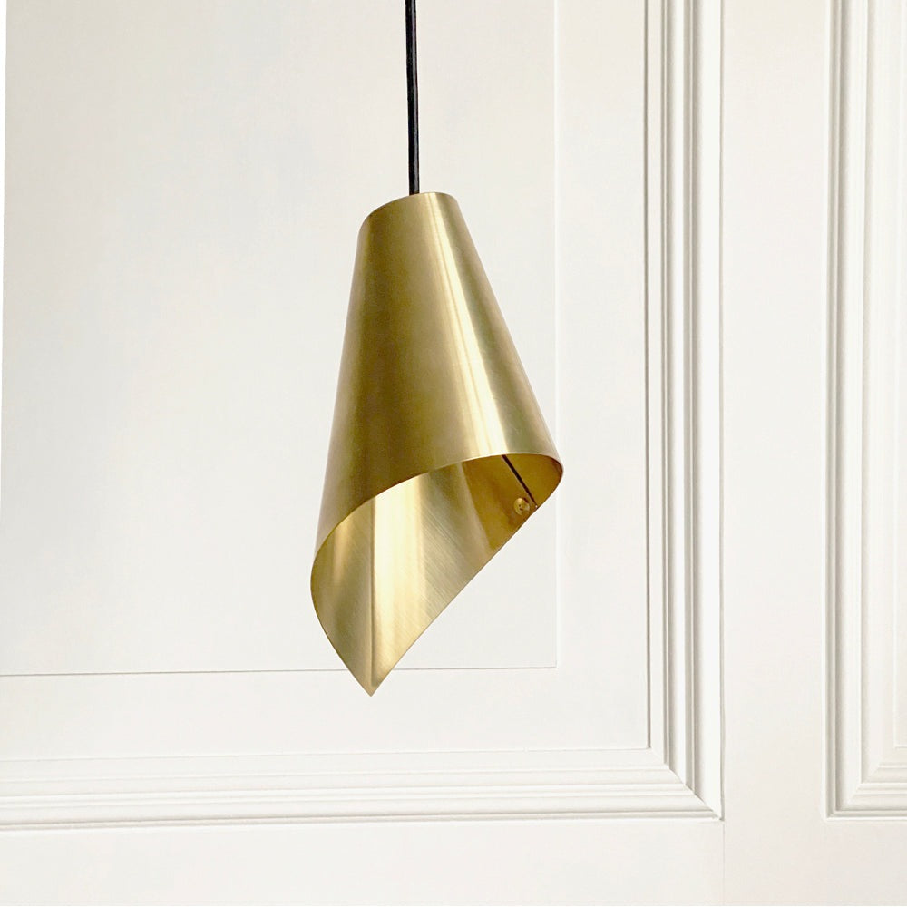 Product photograph of Arcform Lighting - Arc Single Pendant Light In Brushed Brass Standard from Olivia's.