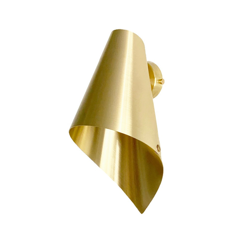 Product photograph of Arcform Lighting - Arc Wall Light In Brushed Brass Maxi from Olivia's.