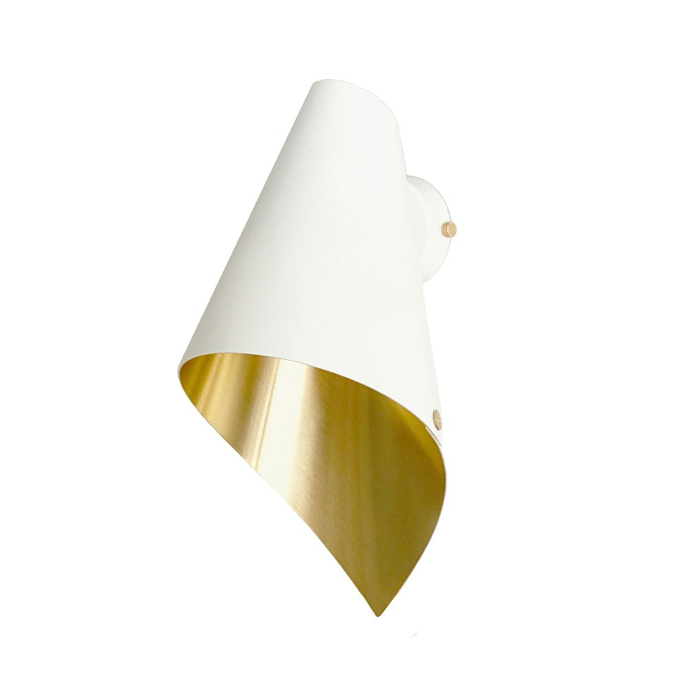 Arcform Lighting Arc Wall Light In Brushed Brass White Standard