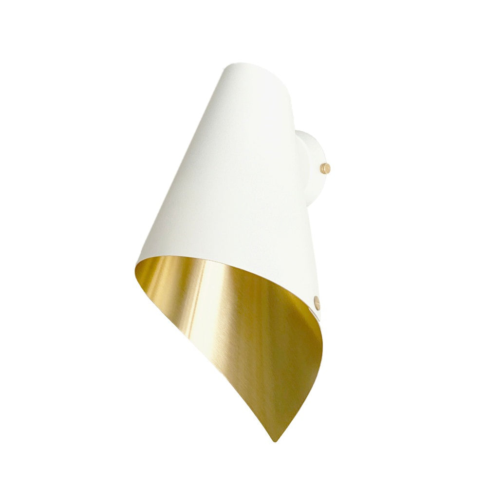 Product photograph of Arcform Lighting - Arc Wall Light In Brushed Brass White Standard from Olivia's.