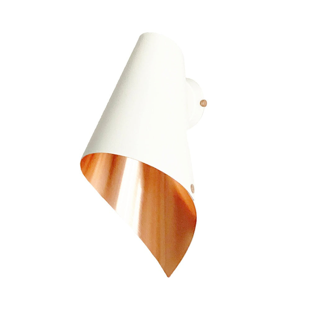 Product photograph of Arcform Lighting - Arc Wall Light In Brushed Copper White Standard from Olivia's.