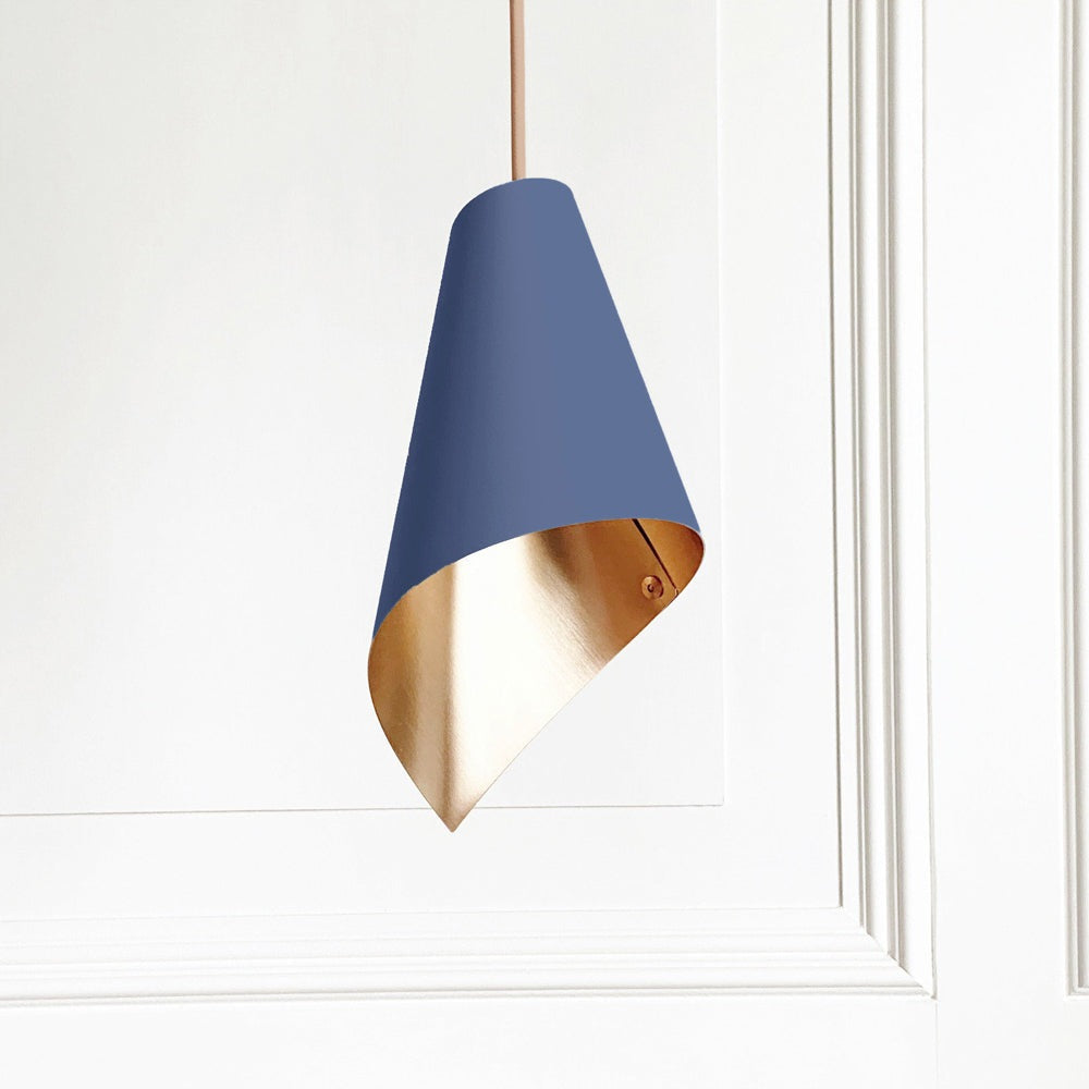 Product photograph of Arcform Lighting - Arc Single Pendant Light In Brushed Copper Blue Maxi from Olivia's