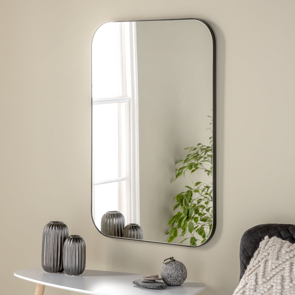 Product photograph of Olivia S Antigua Wall Mirror In Black from Olivia's.