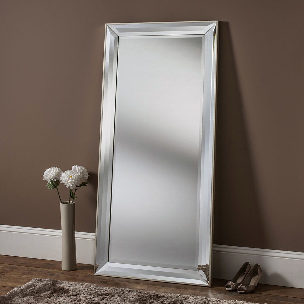 Product photograph of Olivia S Agra Leaner Mirror In Champagne from Olivia's.