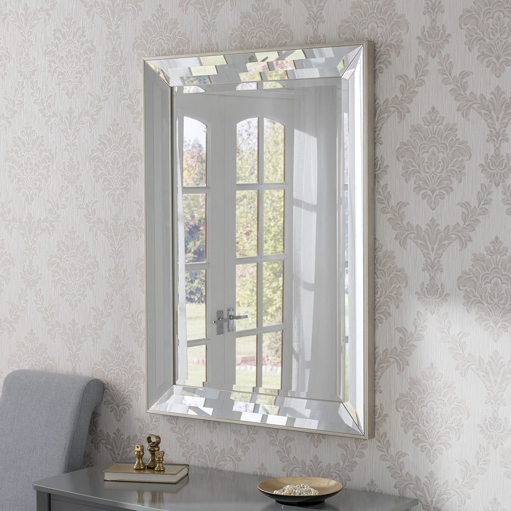 Product photograph of Olivia S Angola Wall Mirror In Champagne from Olivia's