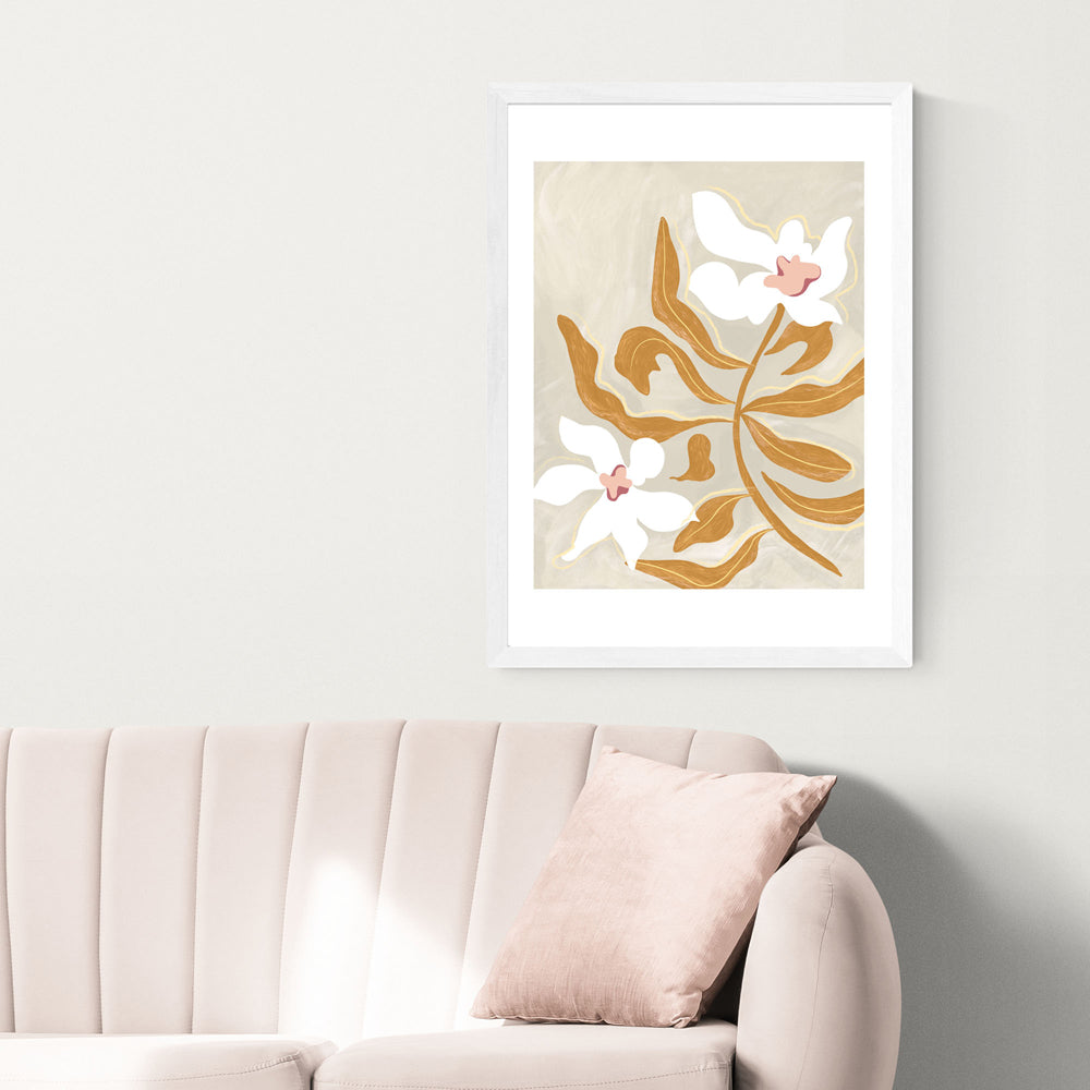 Product photograph of Flowers Flowers Flowers By Arty Guava - A2 White Framed Art Print from Olivia's.