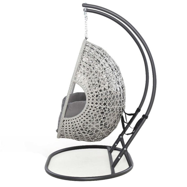 Product photograph of Maze Ascot Double Outdoor Hanging Chair In Grey from Olivia's.