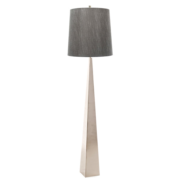 Product photograph of Elstead Ascent 1 Light Floor Lamp Polished Nickel from Olivia's