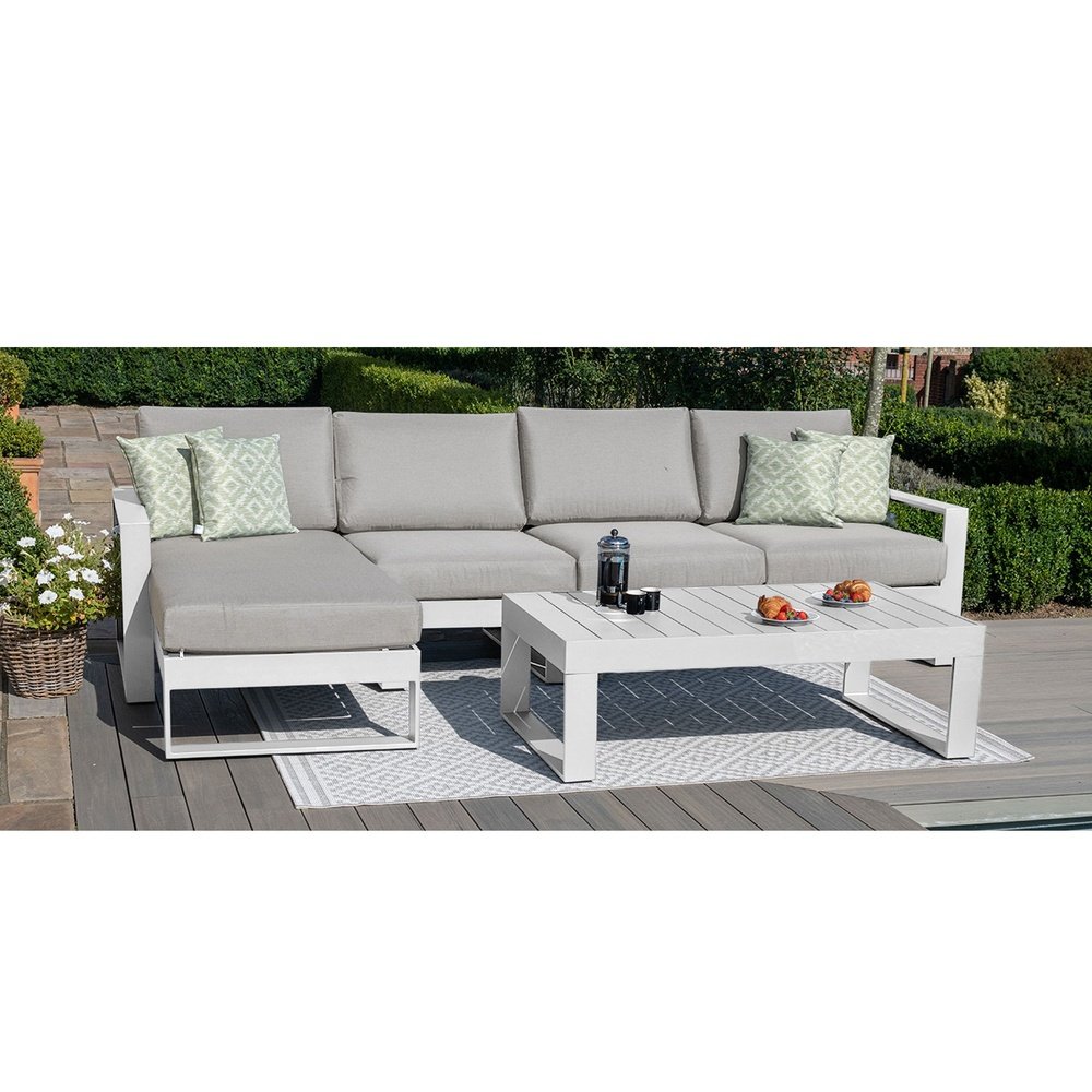 Product photograph of Maze Amalfi Outdoor Sofa Set In White from Olivia's.