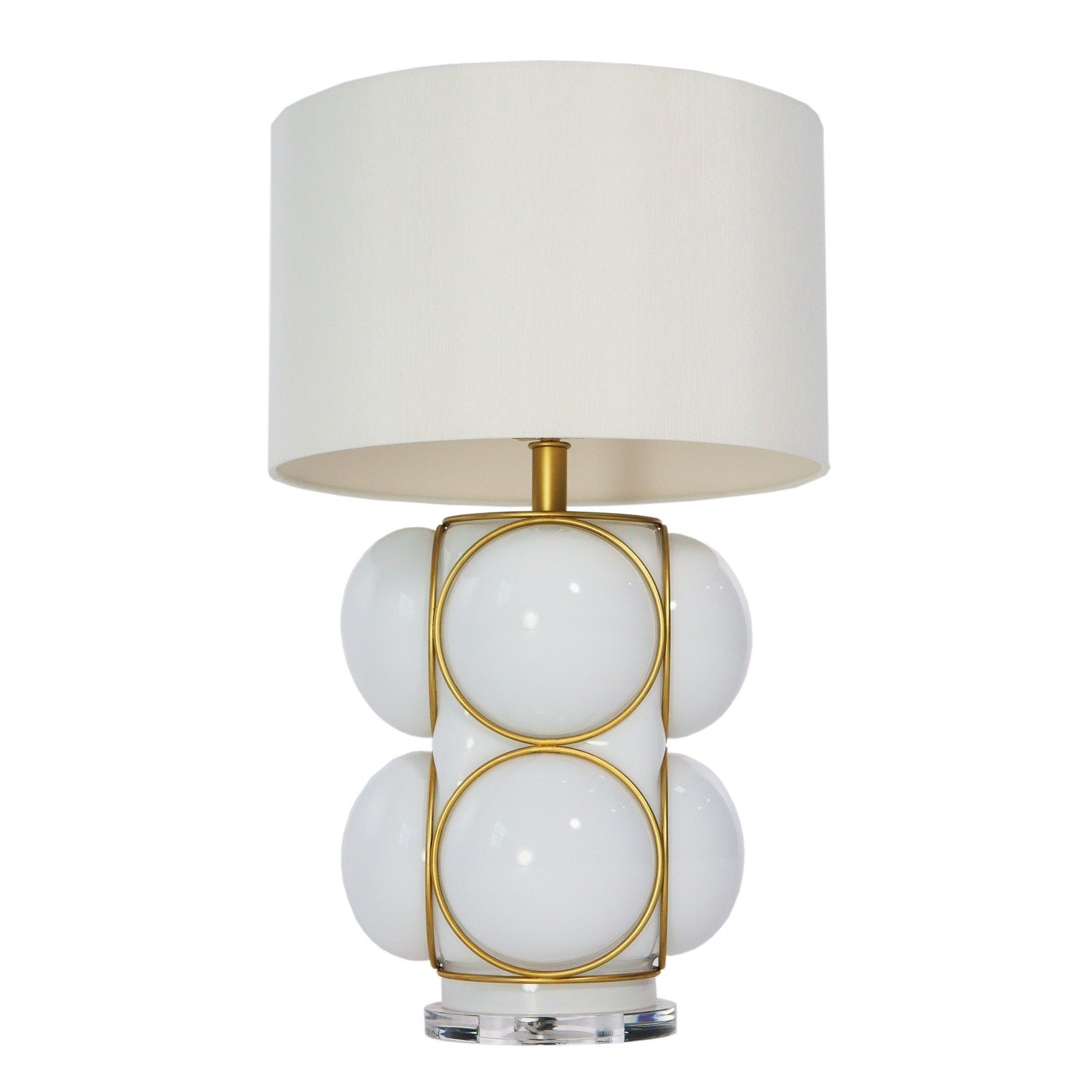 Product photograph of Andrew Martin Bubble Table Lamp White Bronze from Olivia's