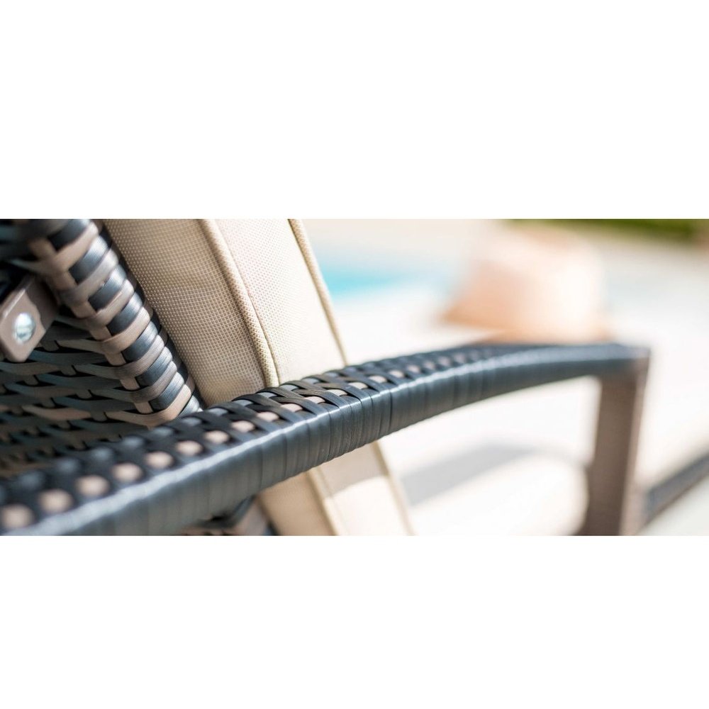 Product photograph of Maze Austin Outdoor Lounger In Brown from Olivia's.