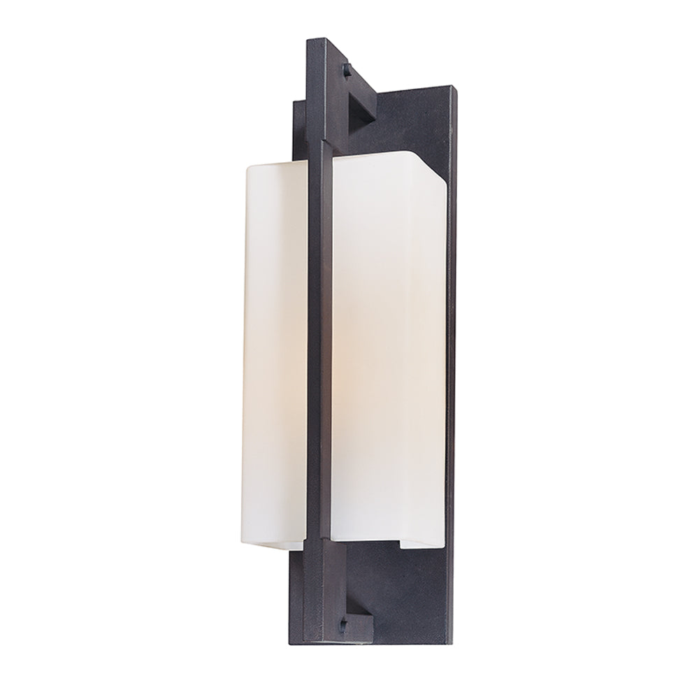 Hudson Valley Lighting Blade Black Base And Matte Opal Shade Wall Light