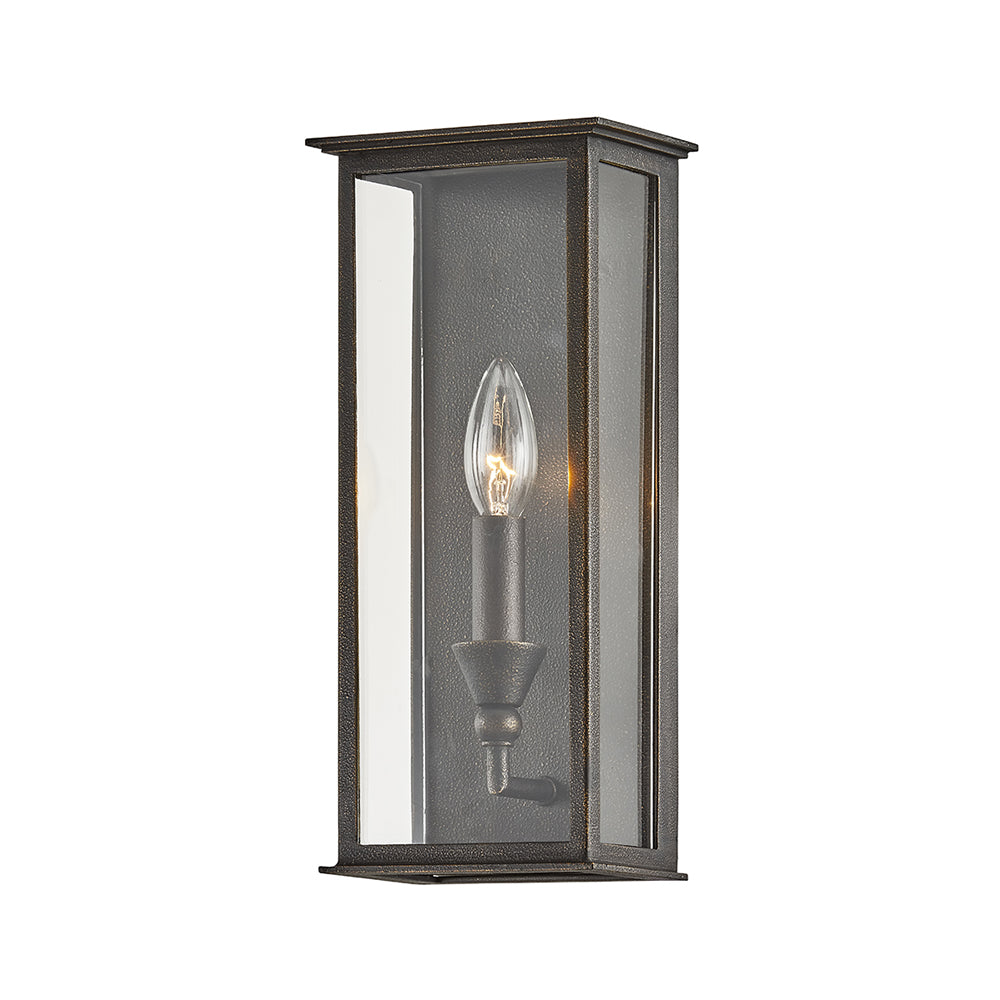 Product photograph of Hudson Valley Lighting Chauncey Grey Base And Clear Shade Wall Light from Olivia's