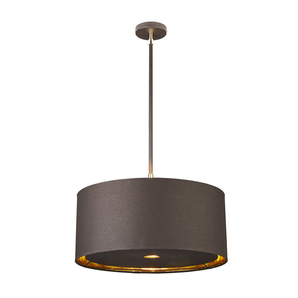 Elstead Balance 1 Light Pendant Brown And Polished Brass