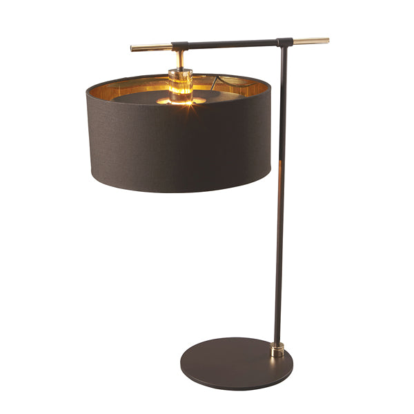 Product photograph of Elstead Balance 1 Light Table Lamp Brown Polished Brass from Olivia's