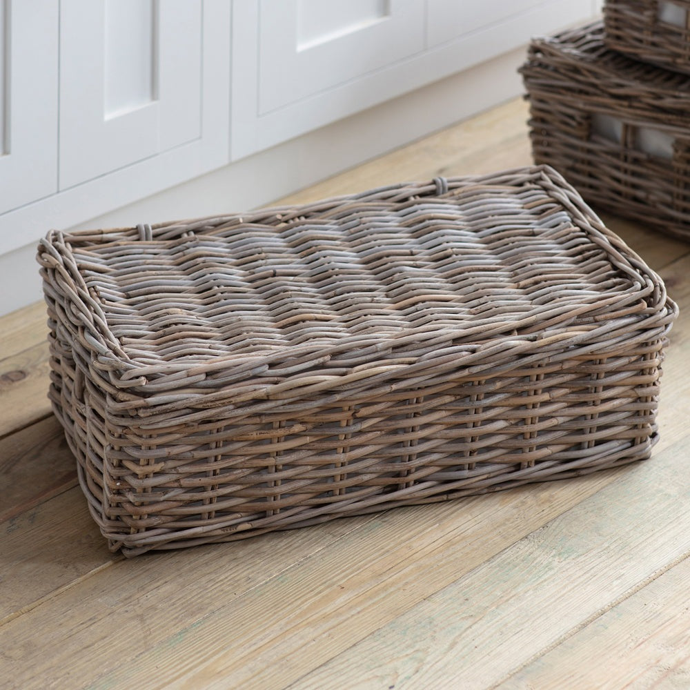 Product photograph of Garden Trading Medium Rattan Bembridge Basket With Lid from Olivia's.