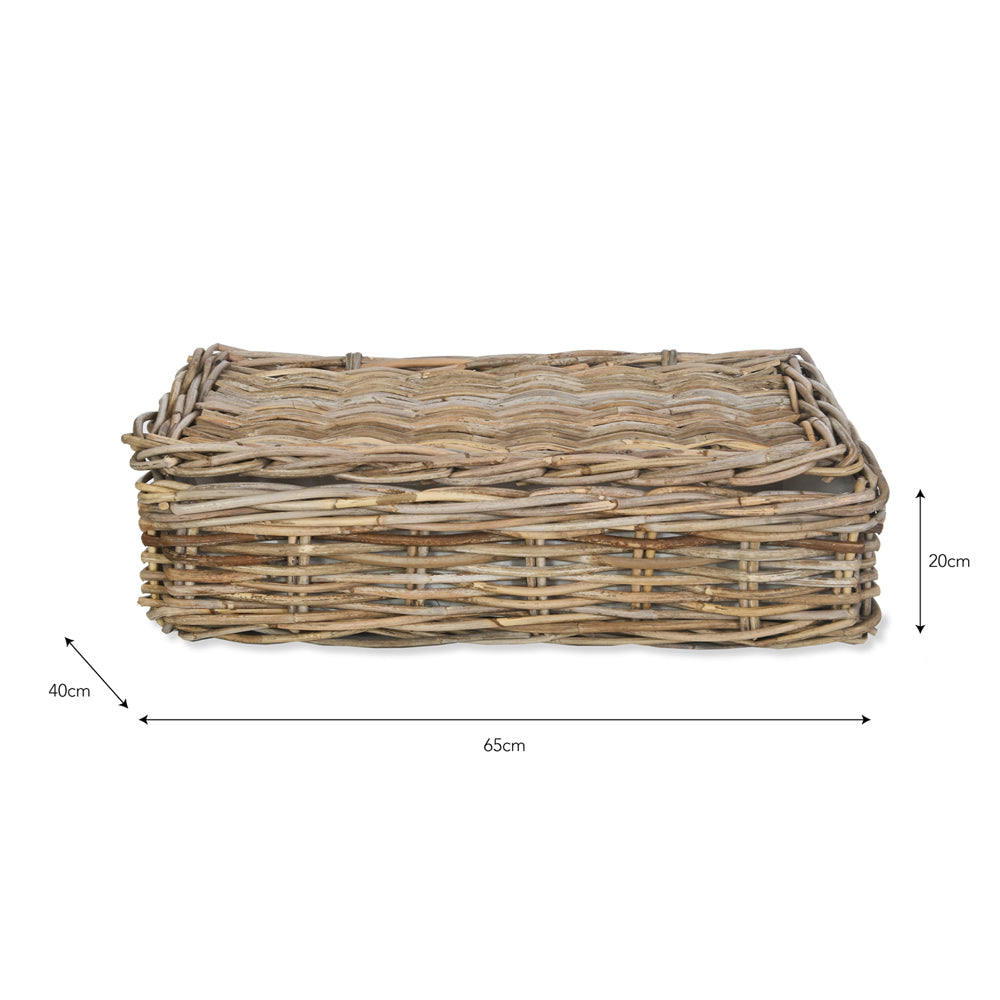 Product photograph of Garden Trading Medium Rattan Bembridge Basket With Lid from Olivia's.
