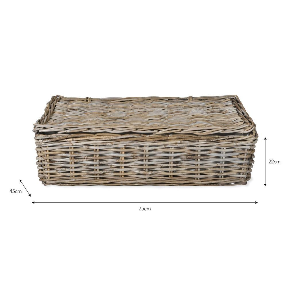 Product photograph of Garden Trading Large Rattan Bembridge Basket With Lid from Olivia's.