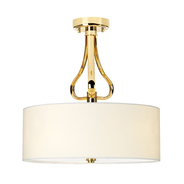 Product photograph of Elstead Falmouth 3 Light Ceiling Light French Gold from Olivia's