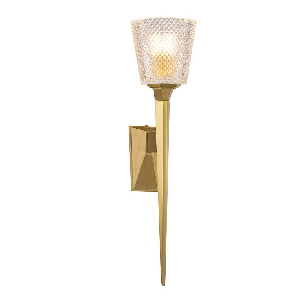 Product photograph of Elstead Lighting Verity 1 Light Wall Light In Brass from Olivia's