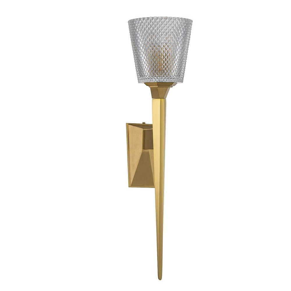 Product photograph of Elstead Lighting Verity 1 Light Wall Light In Brass from Olivia's.