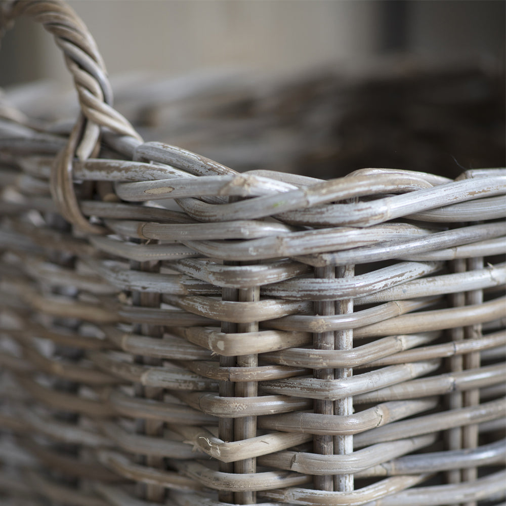 Product photograph of Garden Trading Set Of 2 Square Baskets In Rattan from Olivia's.