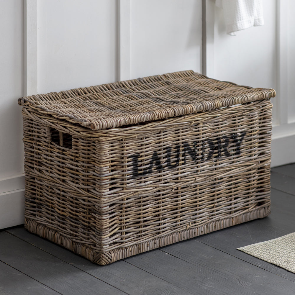 Product photograph of Garden Trading Dark And Lights Laundry Chest In Rattan from Olivia's.