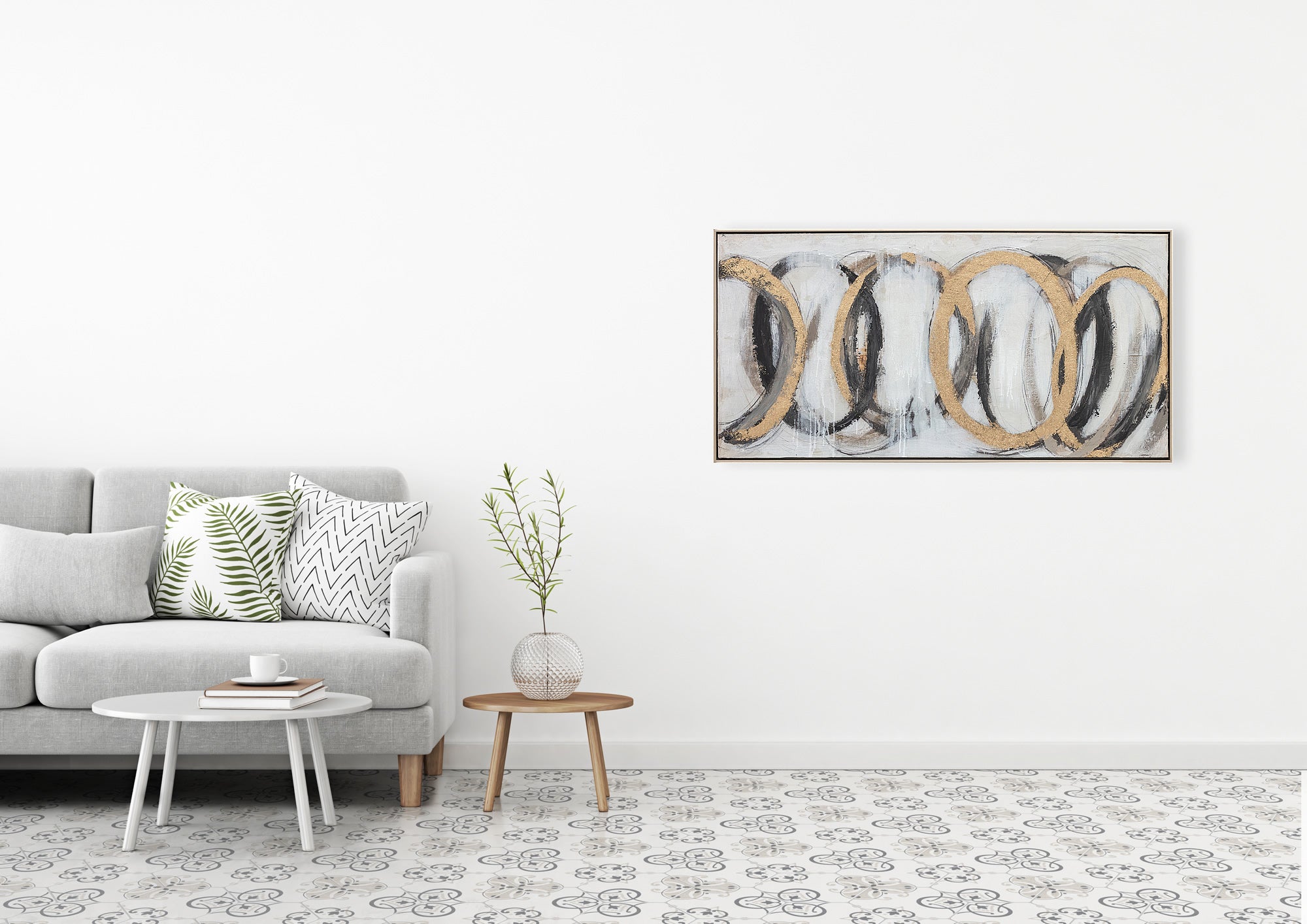 Product photograph of Berkeley Designs Oil Painting On Canvas 18 Wall Art Black And Gold from Olivia's.