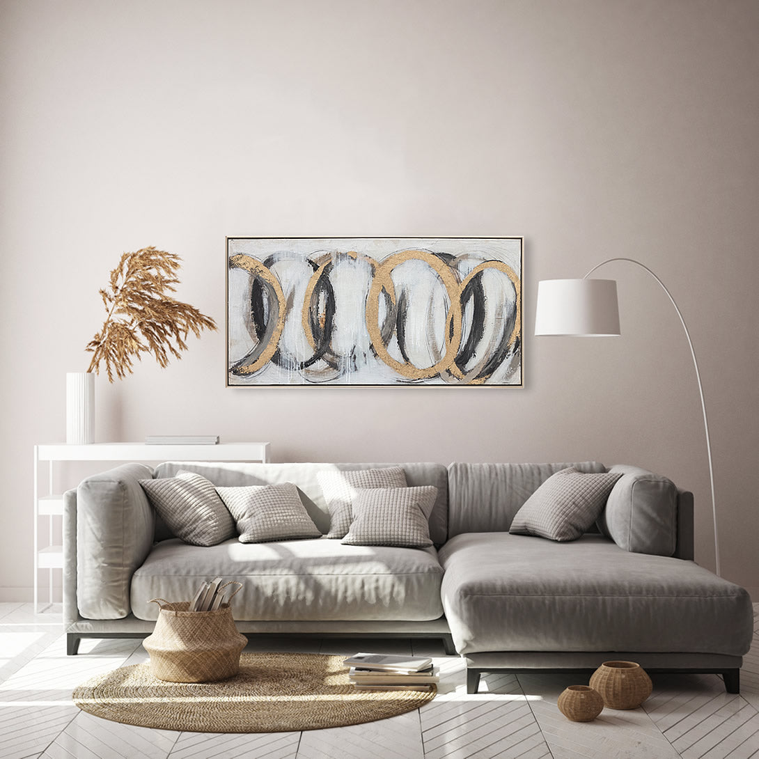 Product photograph of Berkeley Designs Oil Painting On Canvas 18 Wall Art Black And Gold from Olivia's.