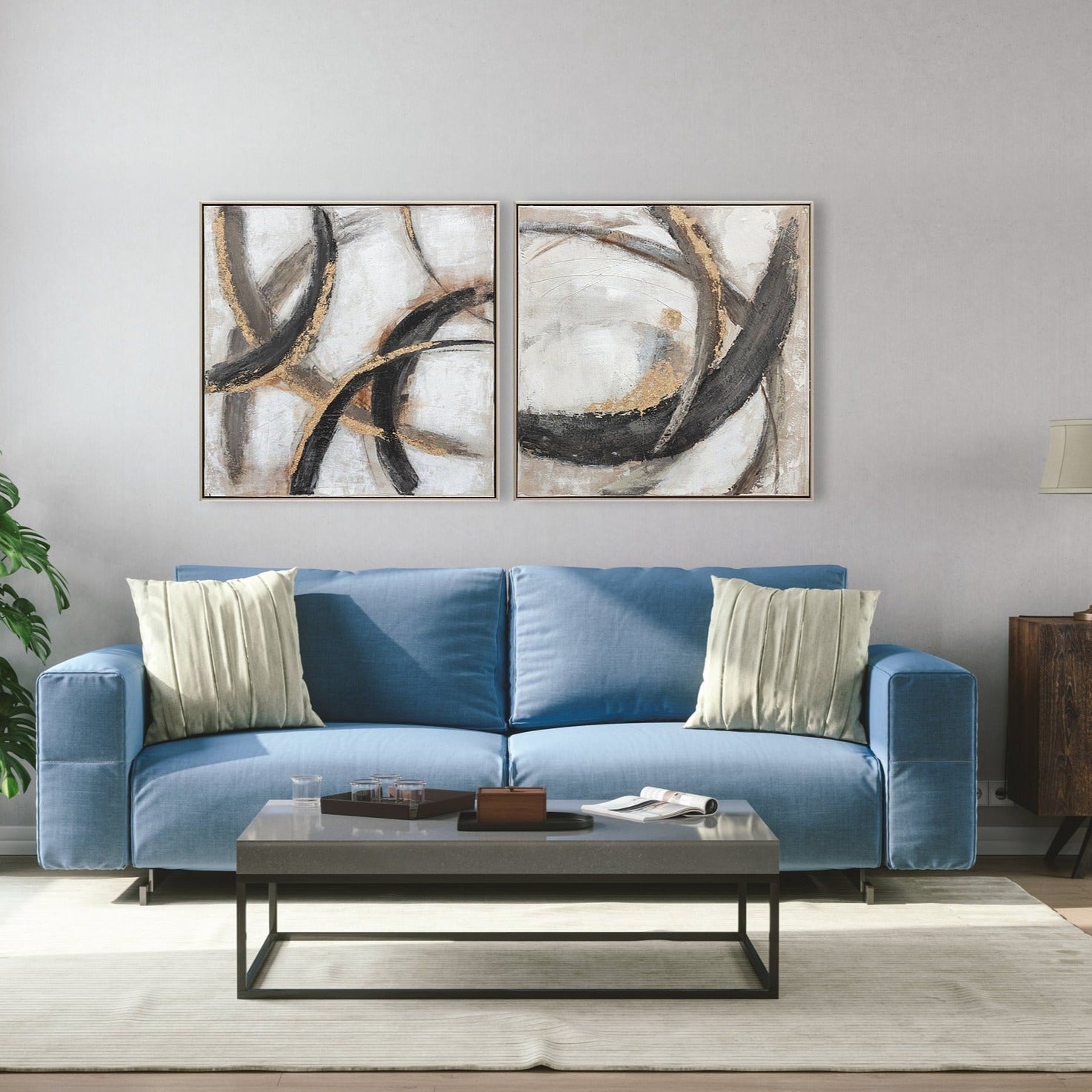 Product photograph of Berkeley Designs Oil Painting On Canvas 19 Wall Art Gold from Olivia's.