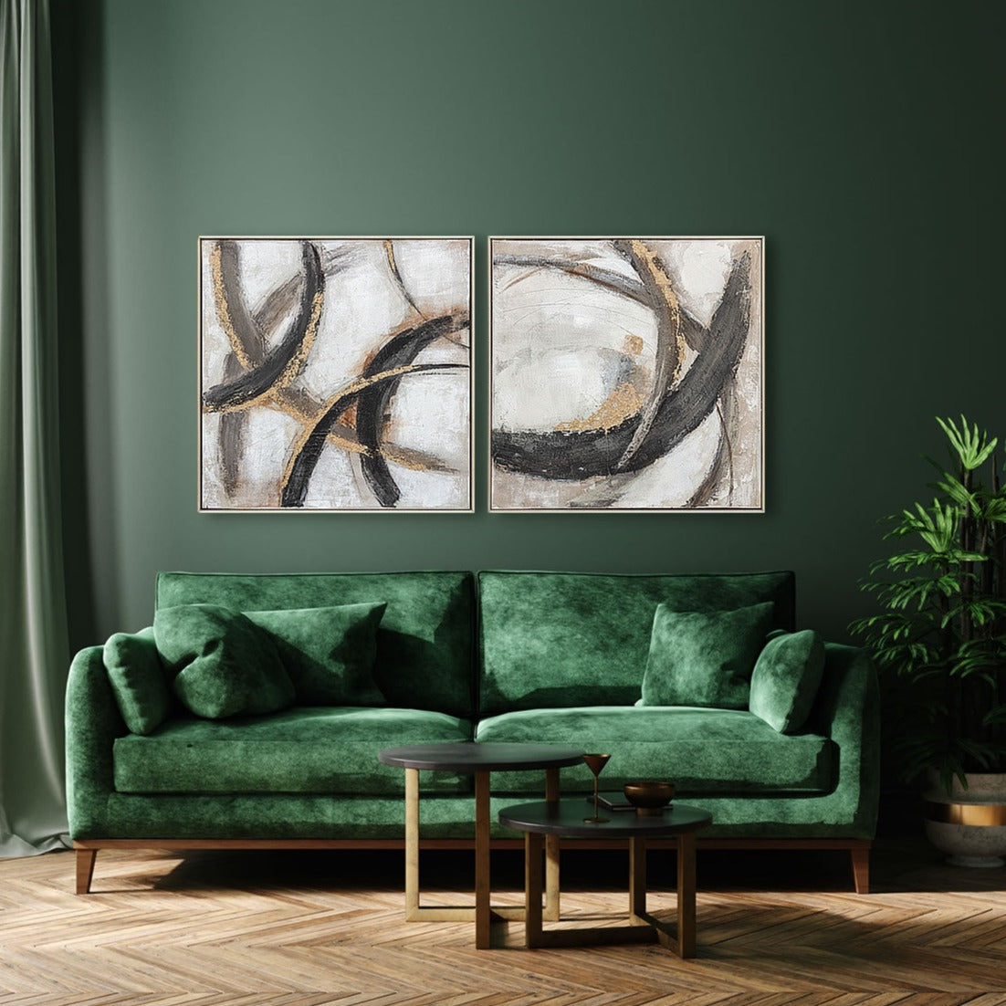 Product photograph of Berkeley Designs Oil Painting On Canvas 19 Wall Art Gold from Olivia's.