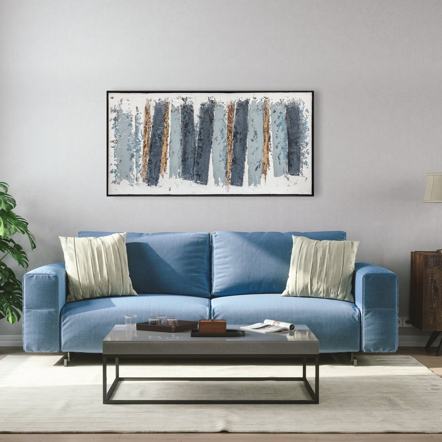 Product photograph of Berkeley Designs Oil Painting On Canvas 23 Wall Art Blue from Olivia's