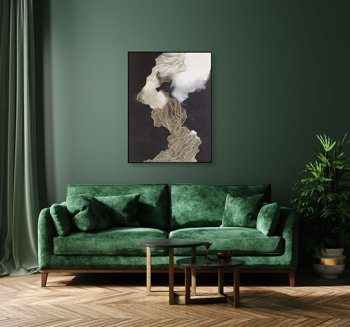 Product photograph of Berkeley Designs Abstract Design 32 Wall Art Black And Gold from Olivia's