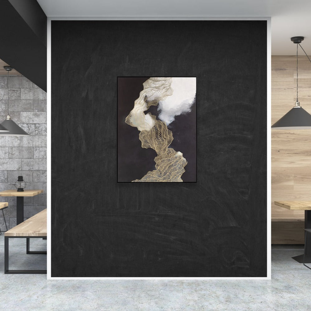 Product photograph of Berkeley Designs Abstract Design 32 Wall Art Black And Gold from Olivia's.