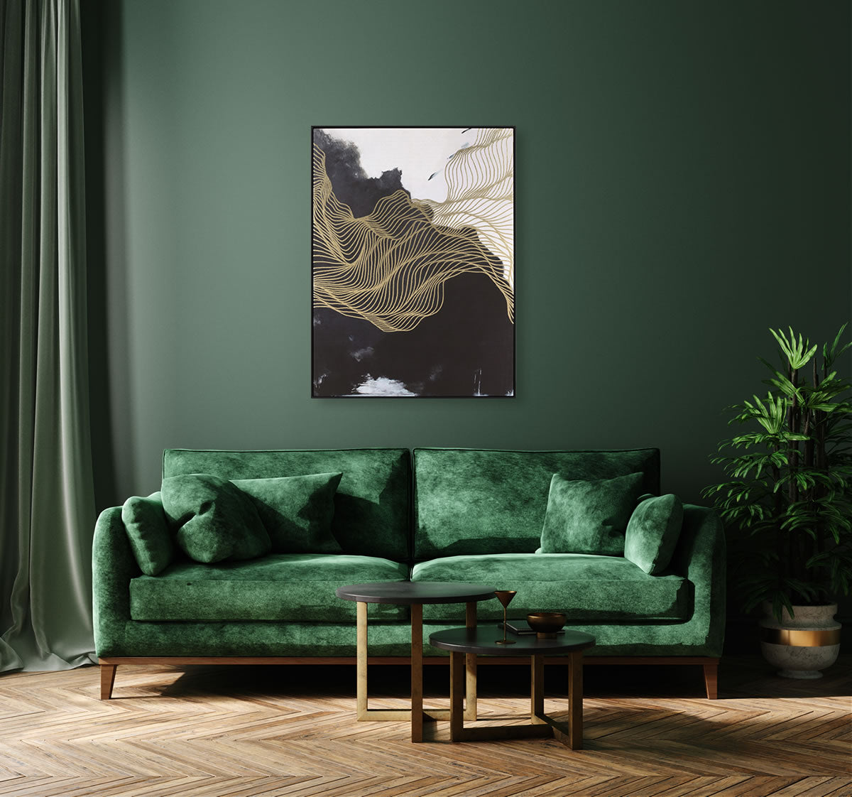 Product photograph of Berkeley Designs Abstract Design 31 Wall Art Black And Gold from Olivia's